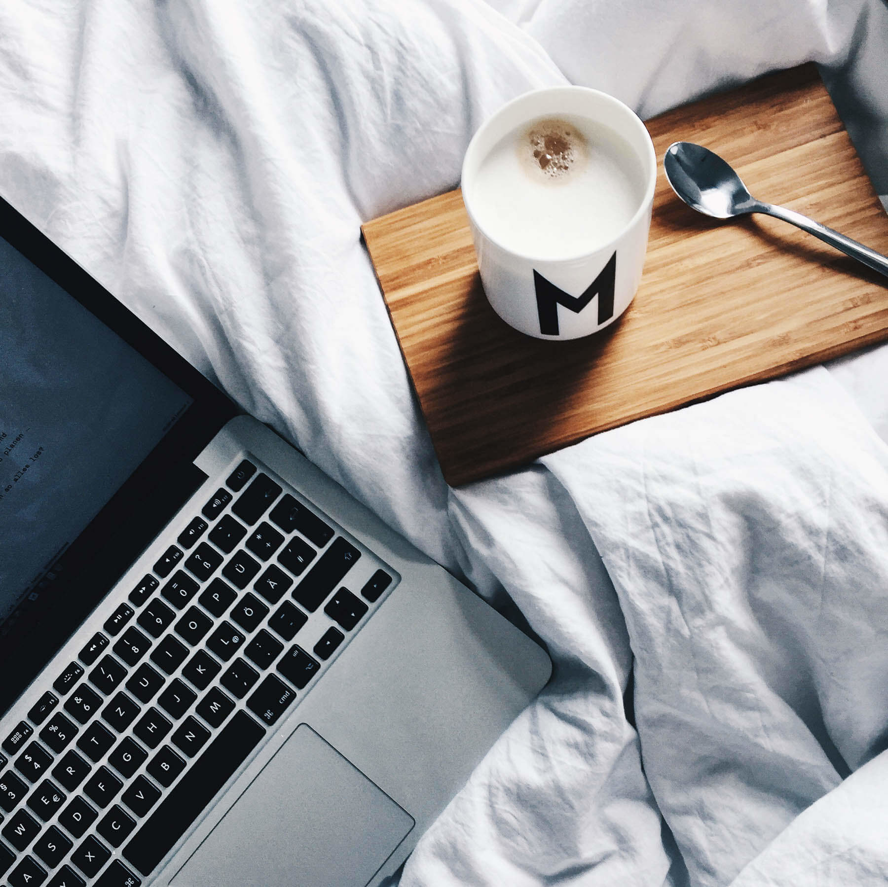 Arbeiten im Bett